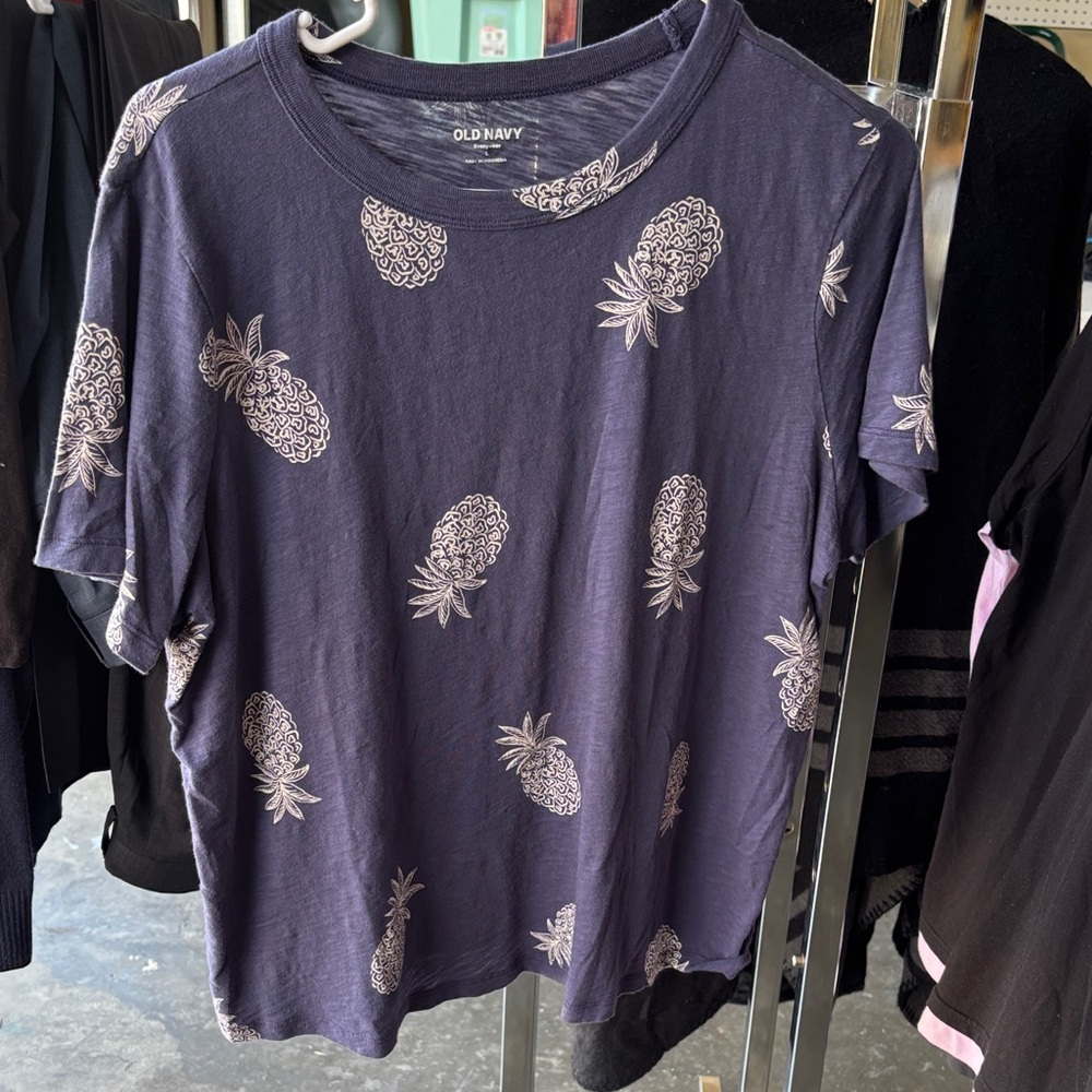 Old Navy Navy Pineapple Graphic Tee